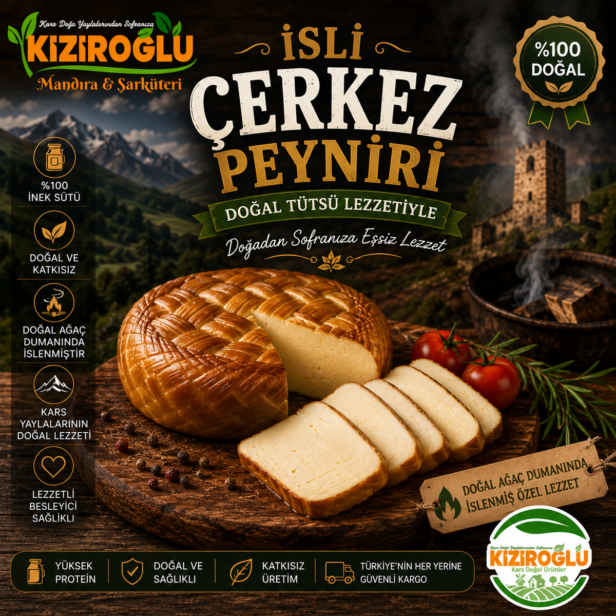 Kars İsli Çerkes Peyniri 400gr