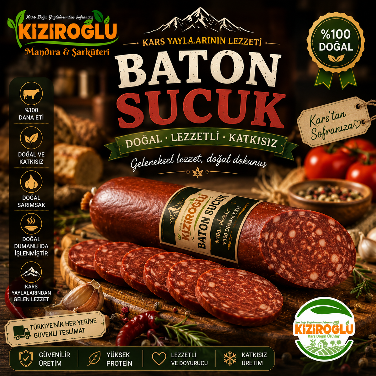 Kars baton sucuk 1000gr