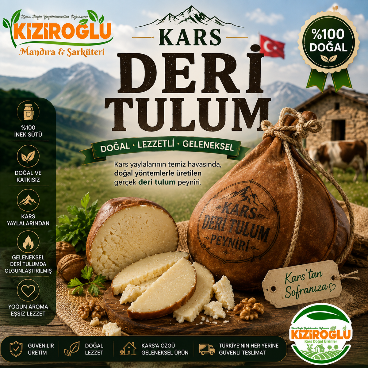 Kars Deri Tulum peyniri 1600gr